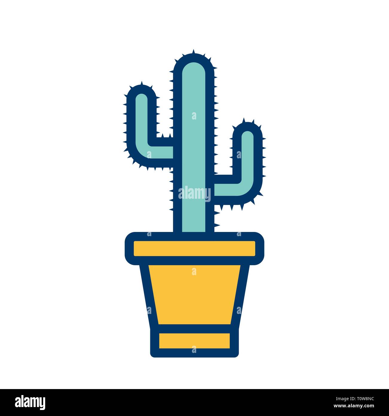 Illustration Cactus Icon Stock Photo
