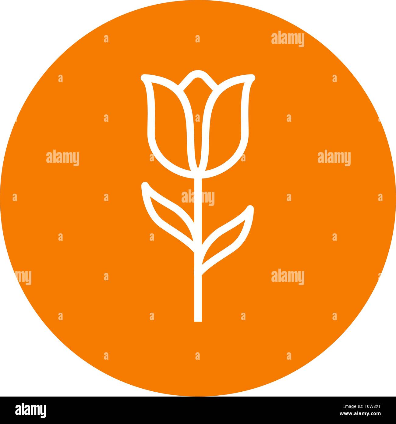 Tulip icon vector flat hi-res stock photography and images - Alamy