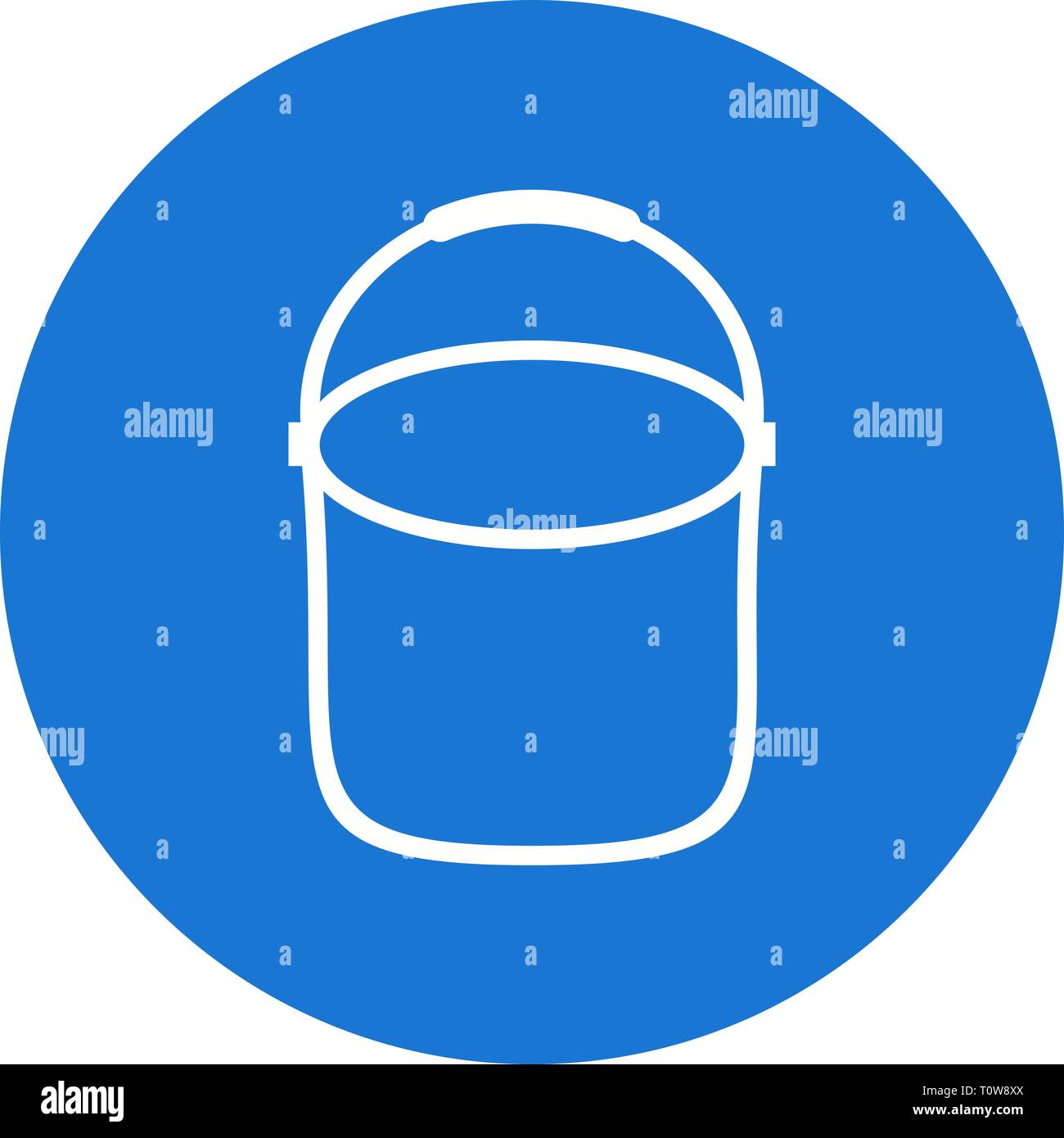 Illustration Pail Icon Stock Photo - Alamy