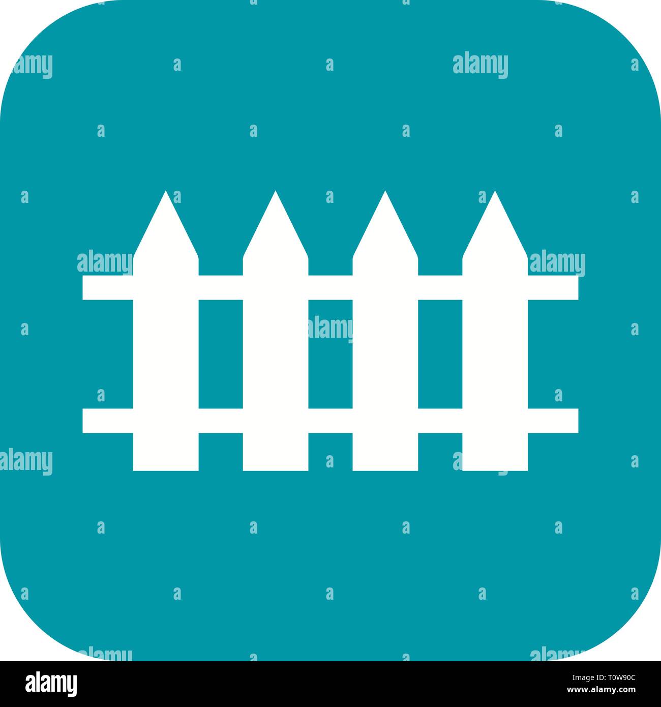 Illustration Fence Icon Stock Photo - Alamy