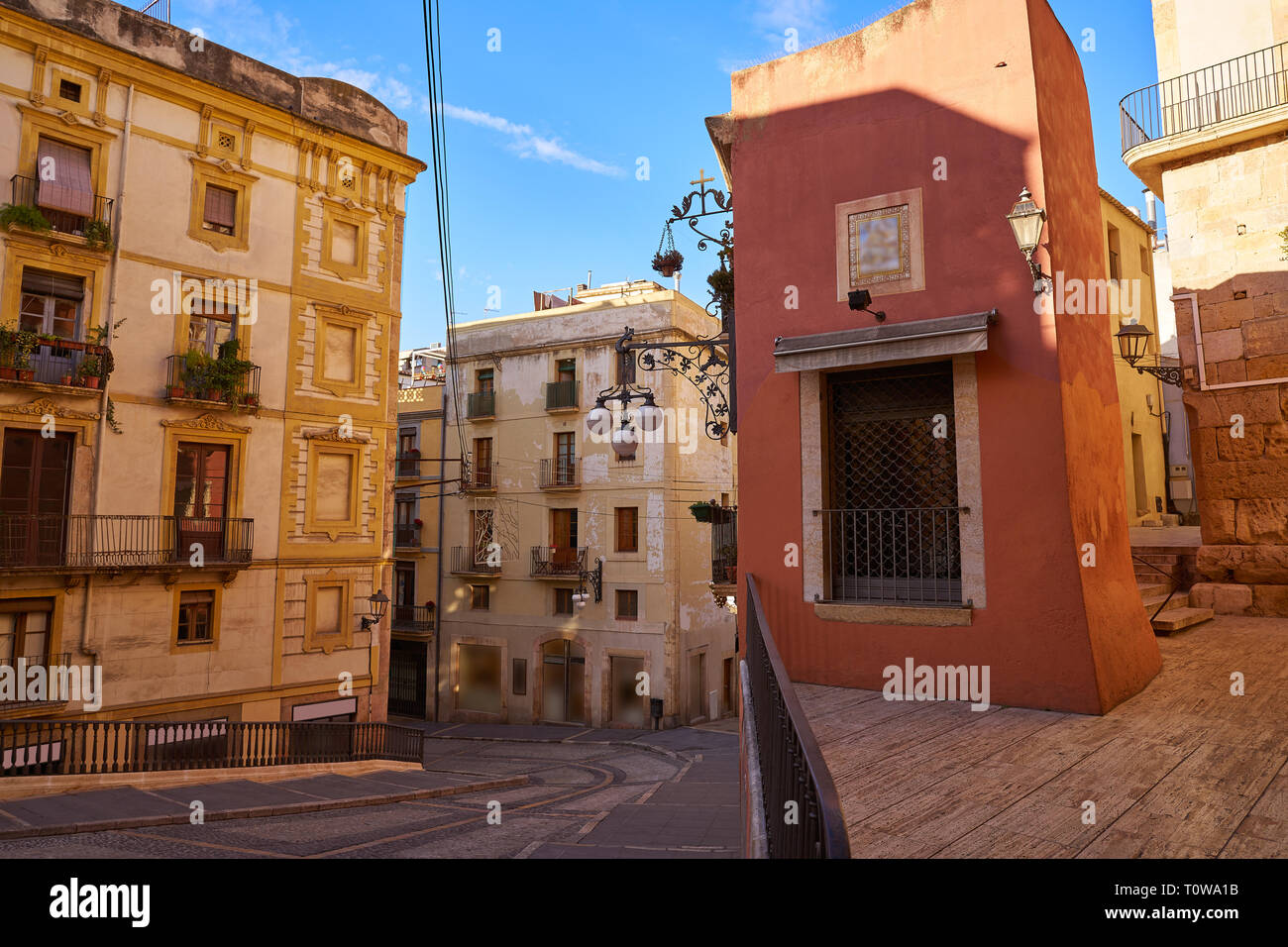 Baixada Misericordia street in Tarragona of Catalonia Stock Photo