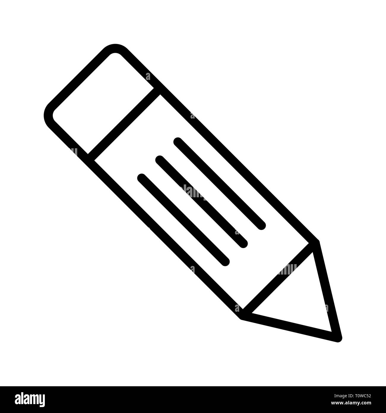 Illustration  Pencil Icon Stock Photo