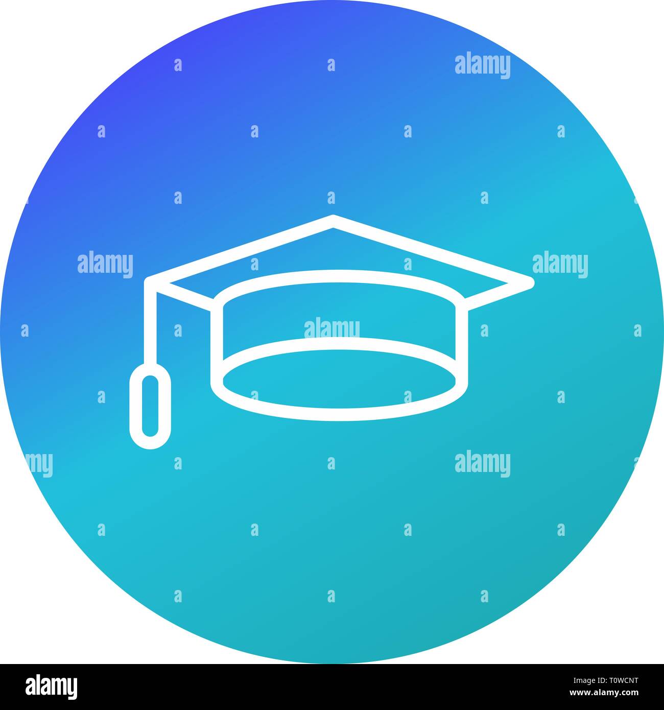 Illustration Graduation Cap Icon Stock Photo