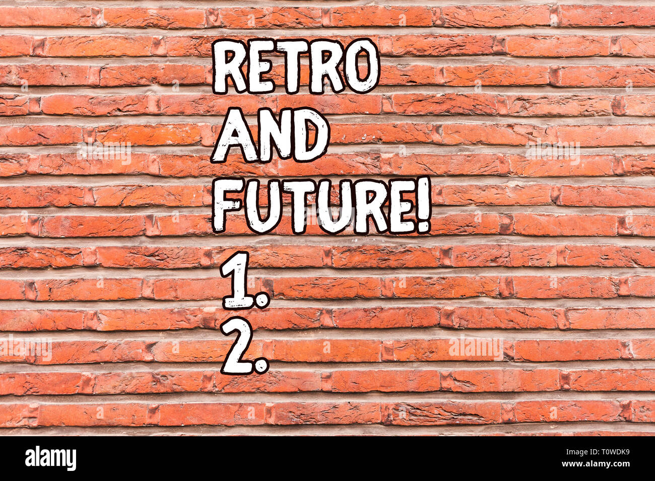 Conceptual Hand Writing Showing Retro And Future Concept Meaning 