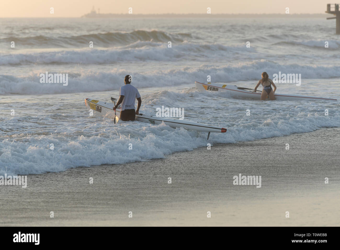 Durban, KwaZuluNatal, South Africa, man, woman, surf lifesaving