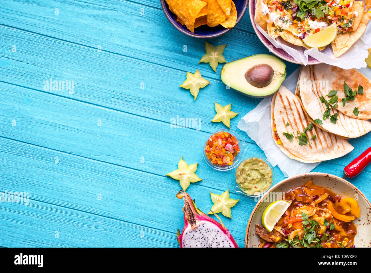 Mexican food background Stock Photo Alamy