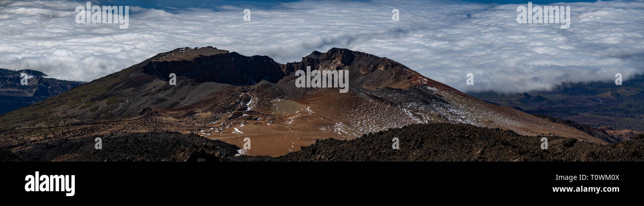 Huge gigapan of Pico Viejo volcano crater Stock Photo