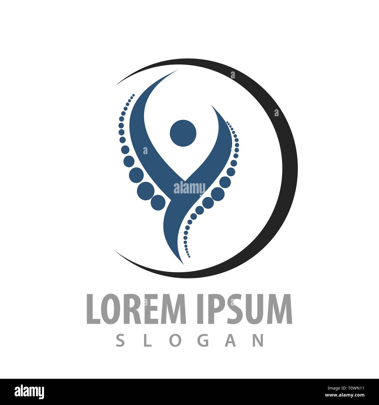 Circle orthopedics human concept design. Symbol graphic template element Stock Vector