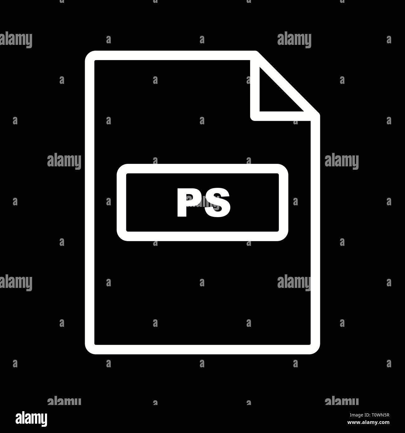 Illustration PS Icon Stock Photo - Alamy