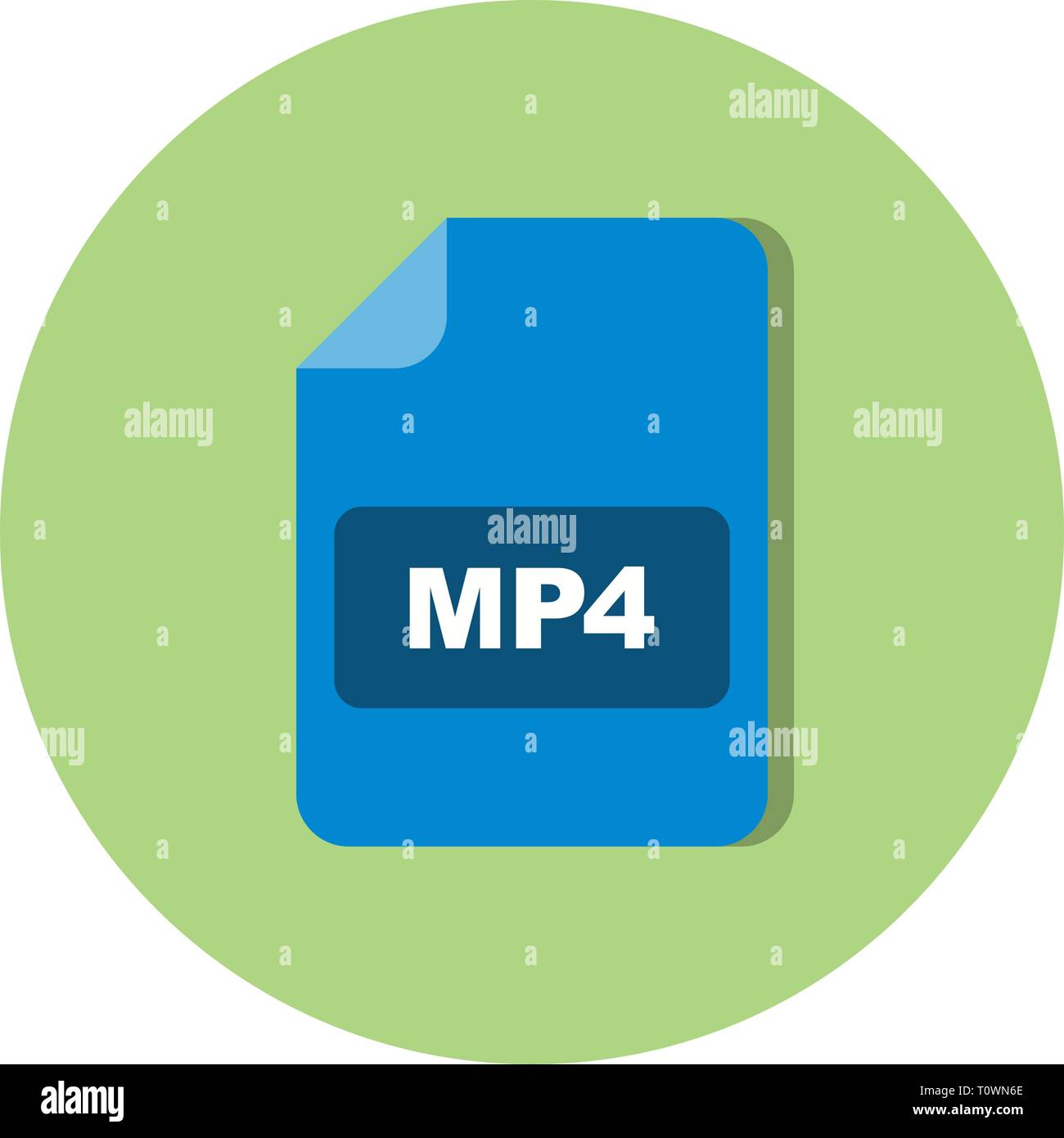 Illustration  MP4 Icon Stock Photo