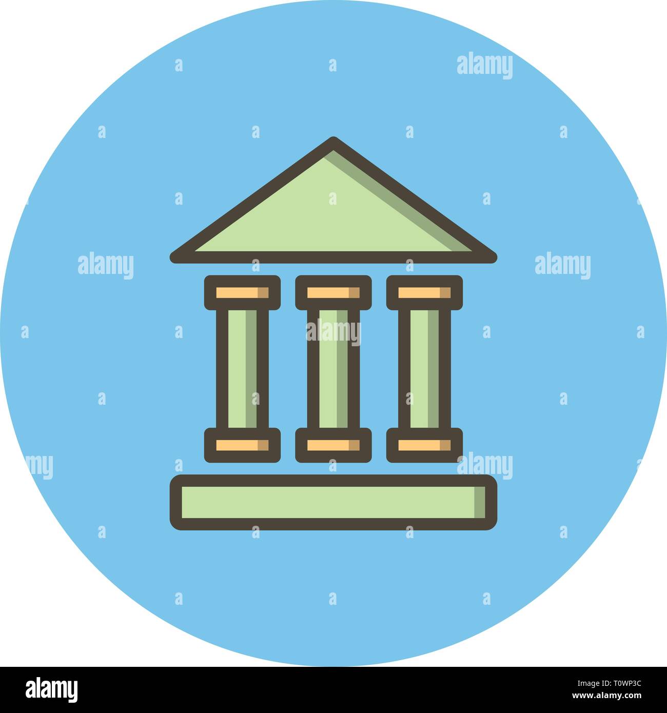 Illustration Educational Institute Icon Stock Photo - Alamy