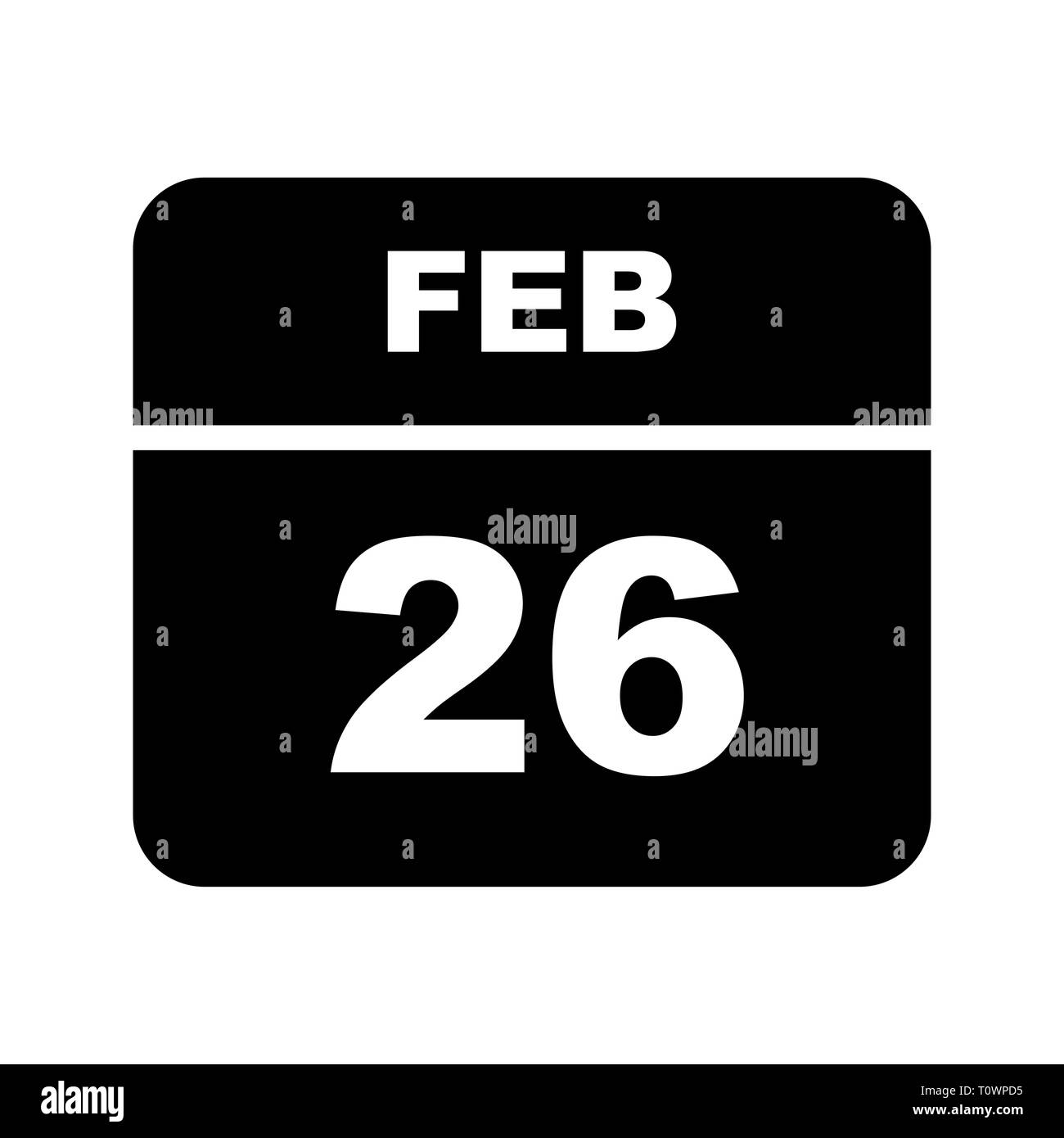 04 february icon Black and White Stock Photos & Images - Alamy
