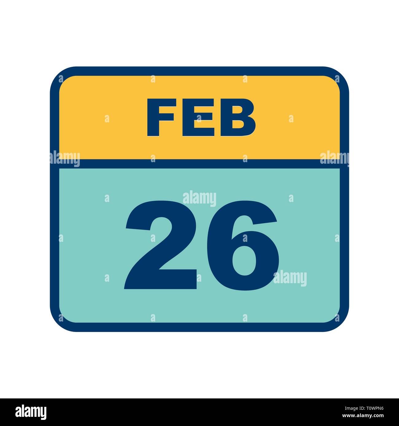 26-february-icon-cut-out-stock-images-pictures-alamy