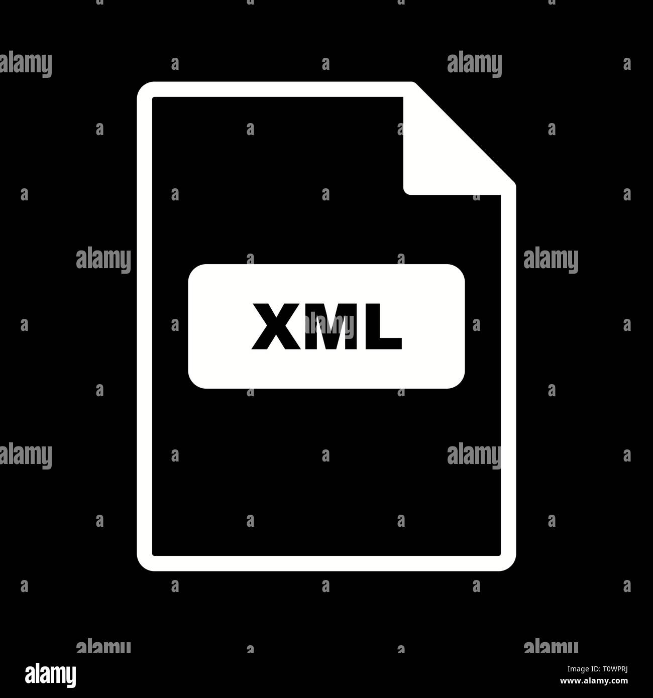 Illustration XML Icon Stock Photo