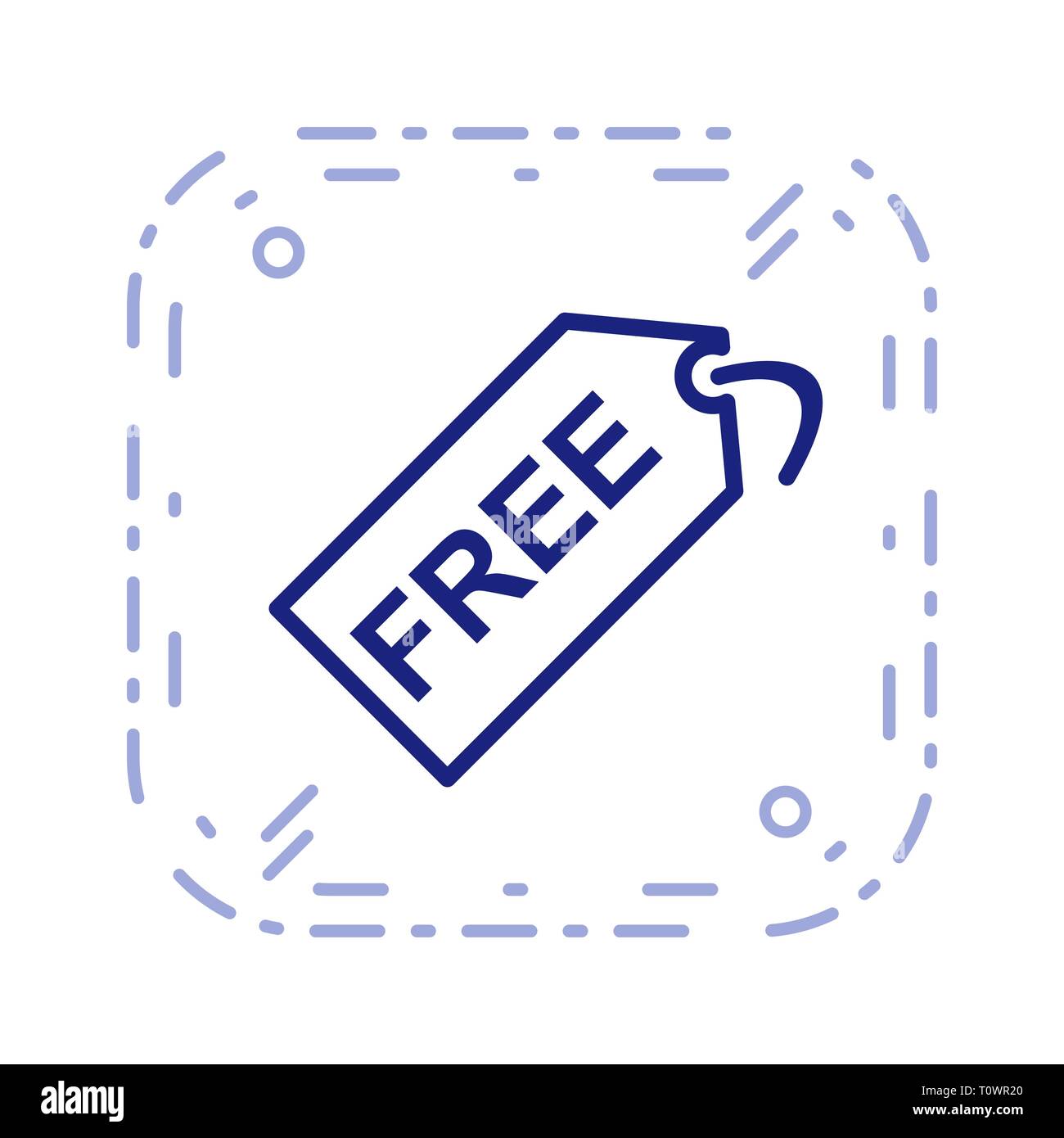 Illustration Free Tag Icon Stock Photo - Alamy