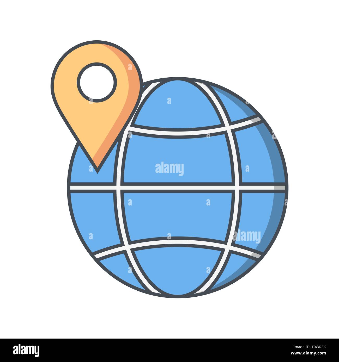Illustration Globe Icon Stock Photo - Alamy