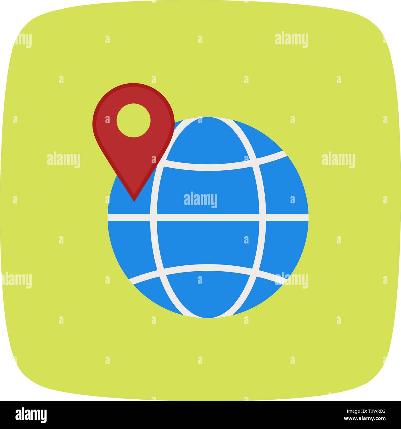Illustration Globe Icon Stock Photo - Alamy