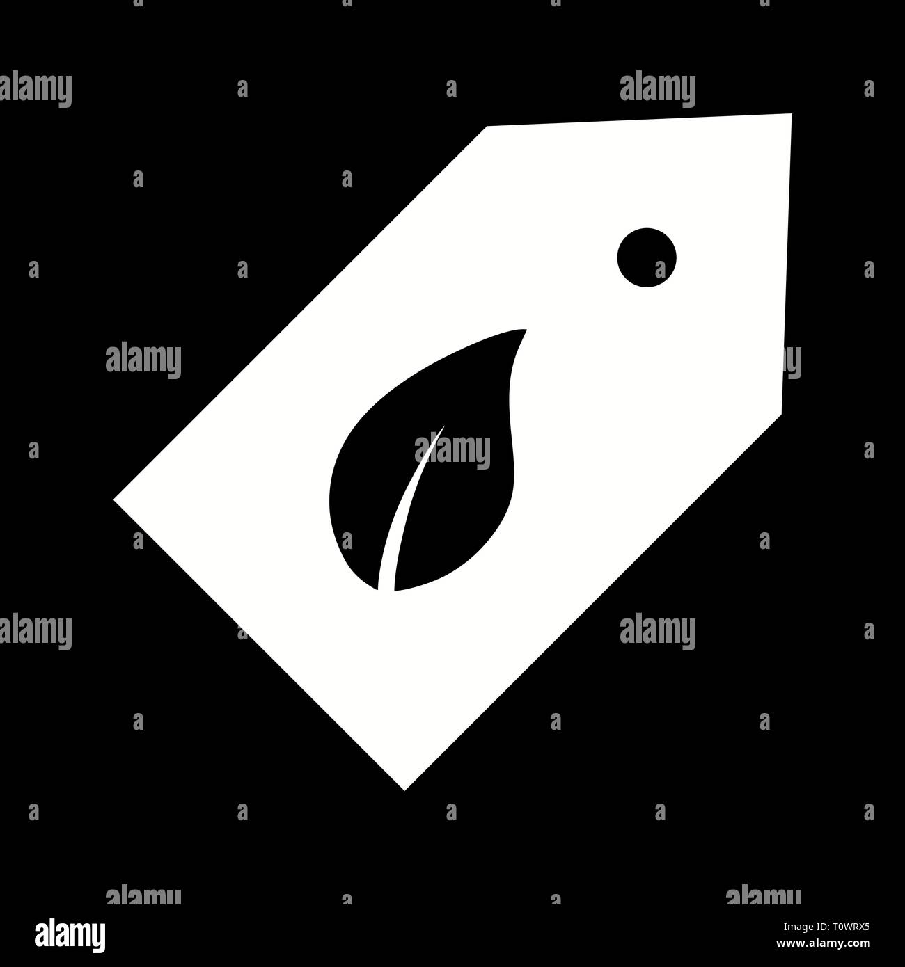 Illustration Eco Label Icon Stock Photo - Alamy
