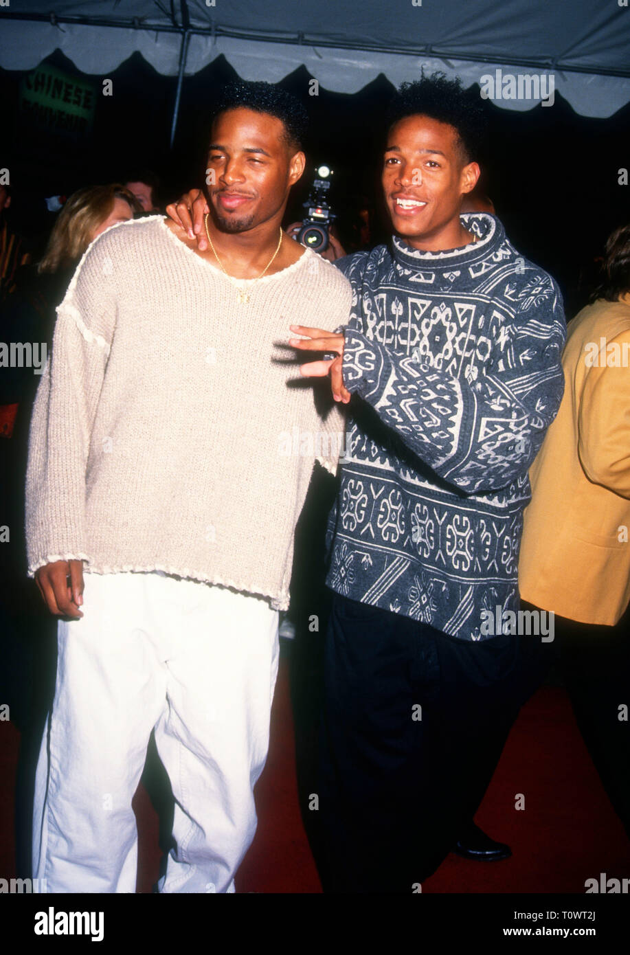 Hollywood Ca February 24 L R Actors Brothers Shawn Wayans And Marlon Wayans Attend 20th Century Fox S Sugar Hill Premiere On February 24 1994 At Mann S Chinese Theatre In Hollywood California Photo By