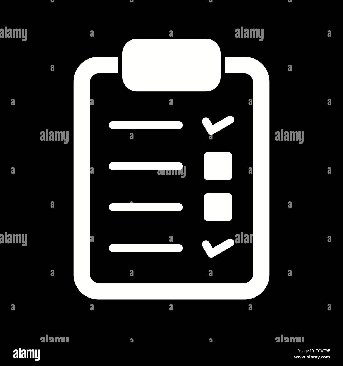 Illustration Checklist Icon Stock Photo - Alamy