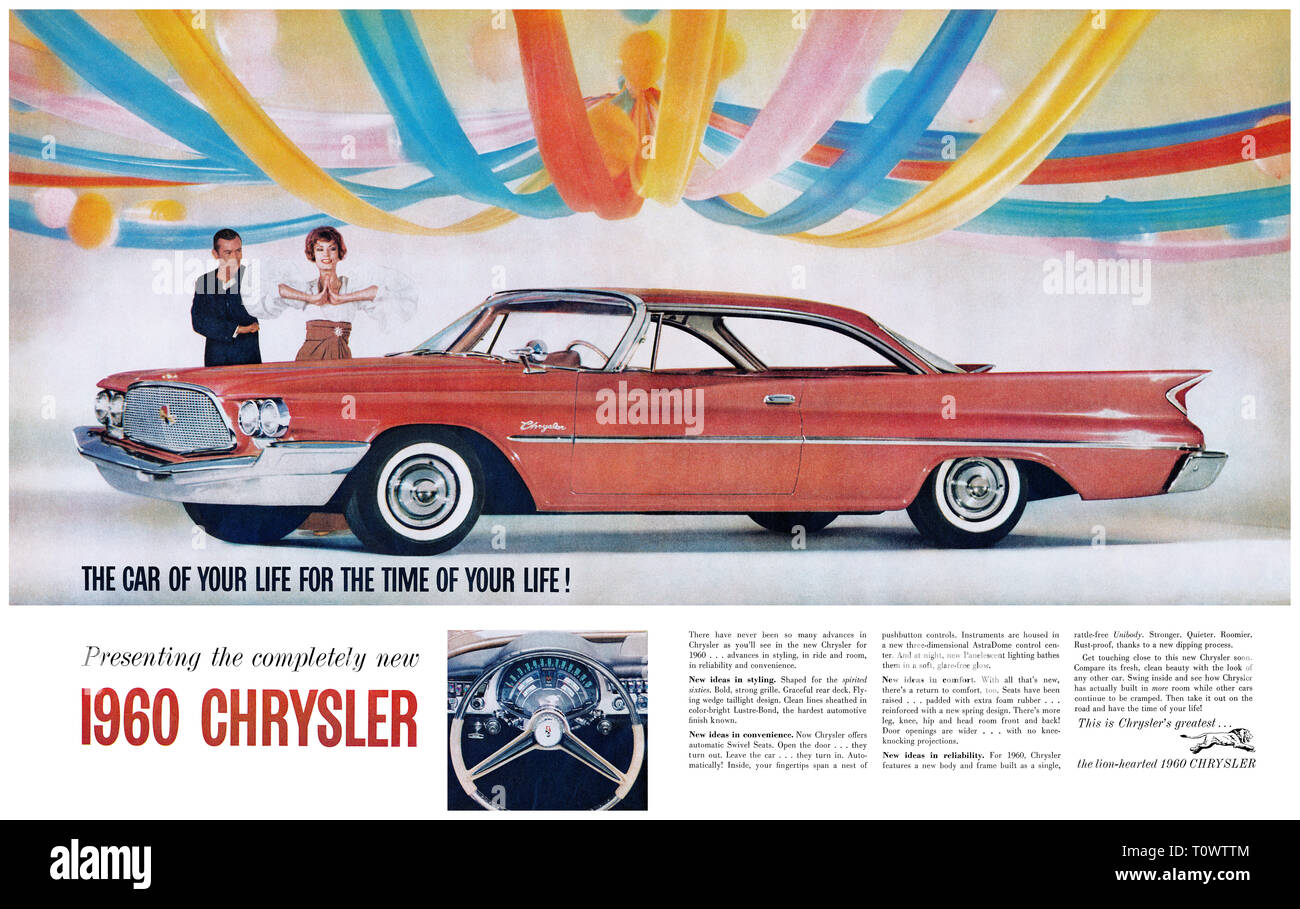 1960 Vintage Car High Resolution Stock Photography and Images - Alamy