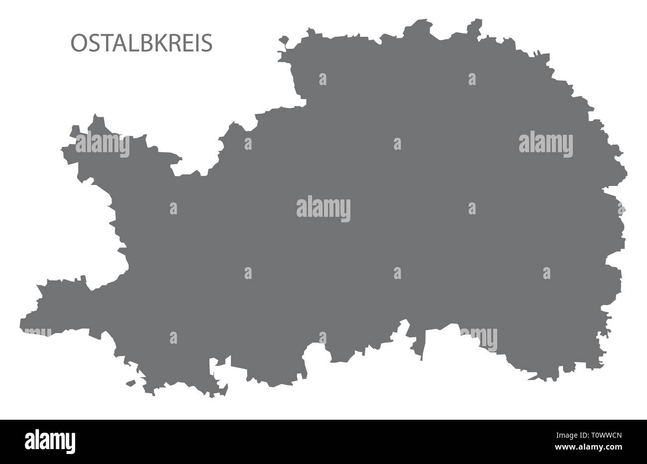 Ostalbkreis county map of Baden Wuerttemberg Germany Stock Vector Image