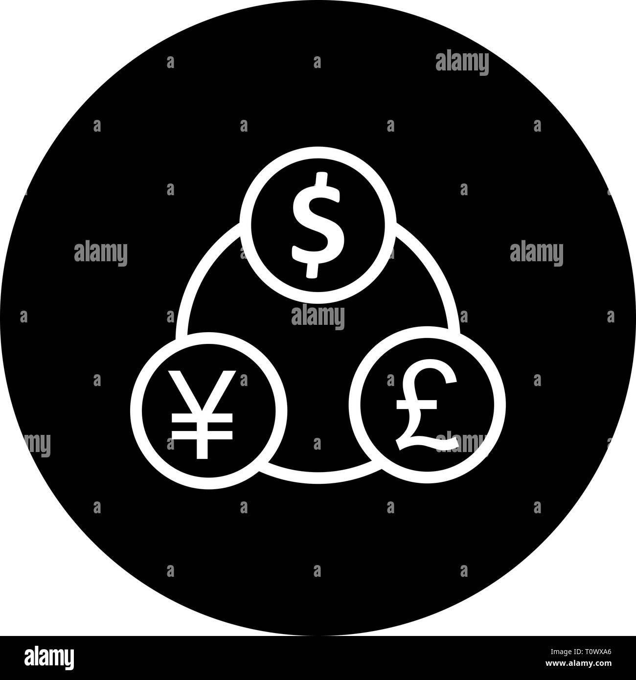 Illustration Money Flow Icon Stock Photo Alamy