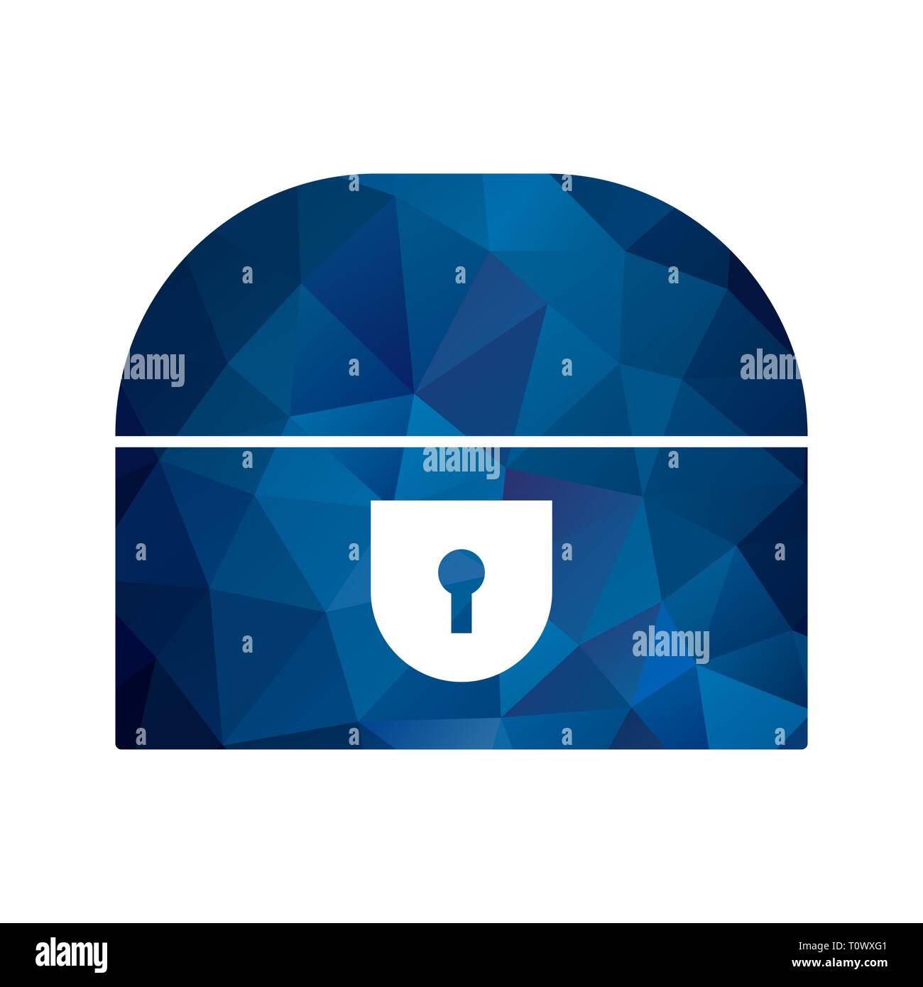 Illustration Coin Chest Icon Stock Photo - Alamy