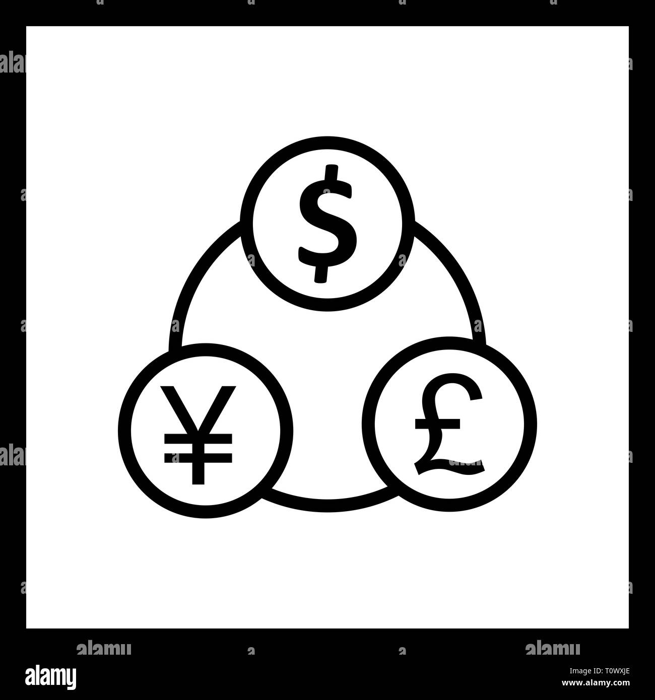 Illustration Money Flow Icon Stock Photo Alamy