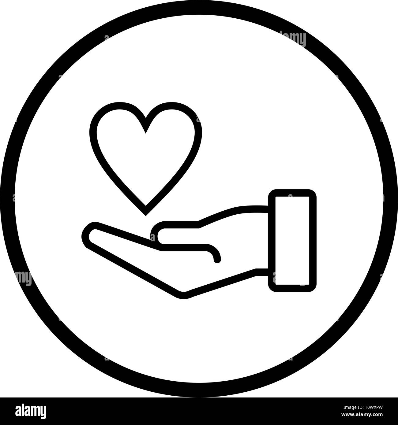 Illustration Charity Icon Stock Photo - Alamy