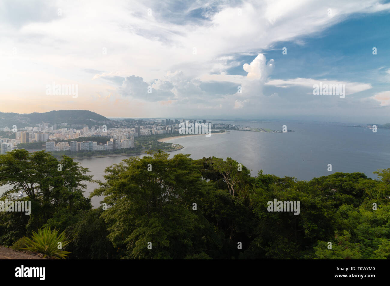 The Rio de cityscape view during sunset. Stock Photo