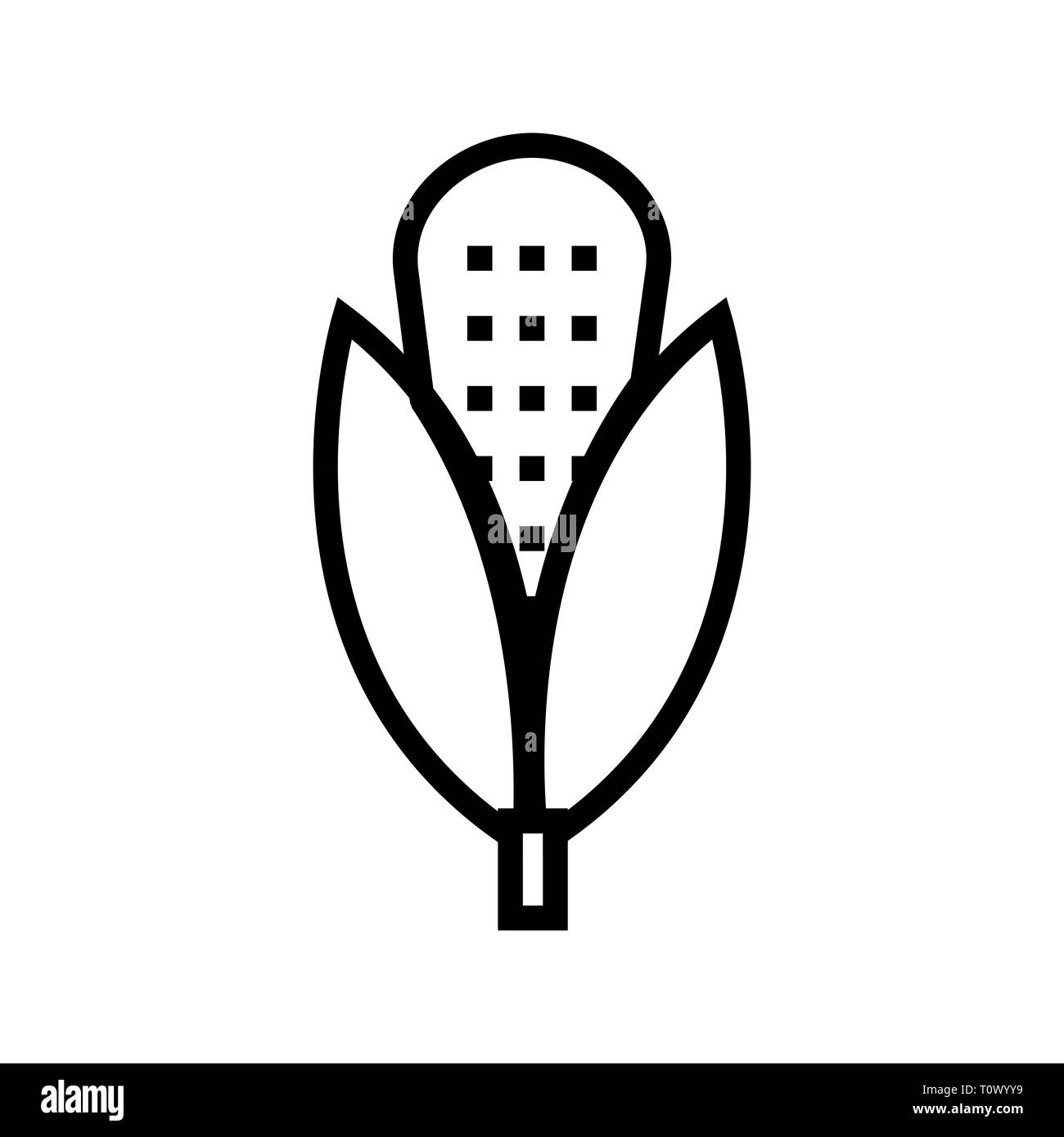 Illustration Corn Icon Stock Photo - Alamy