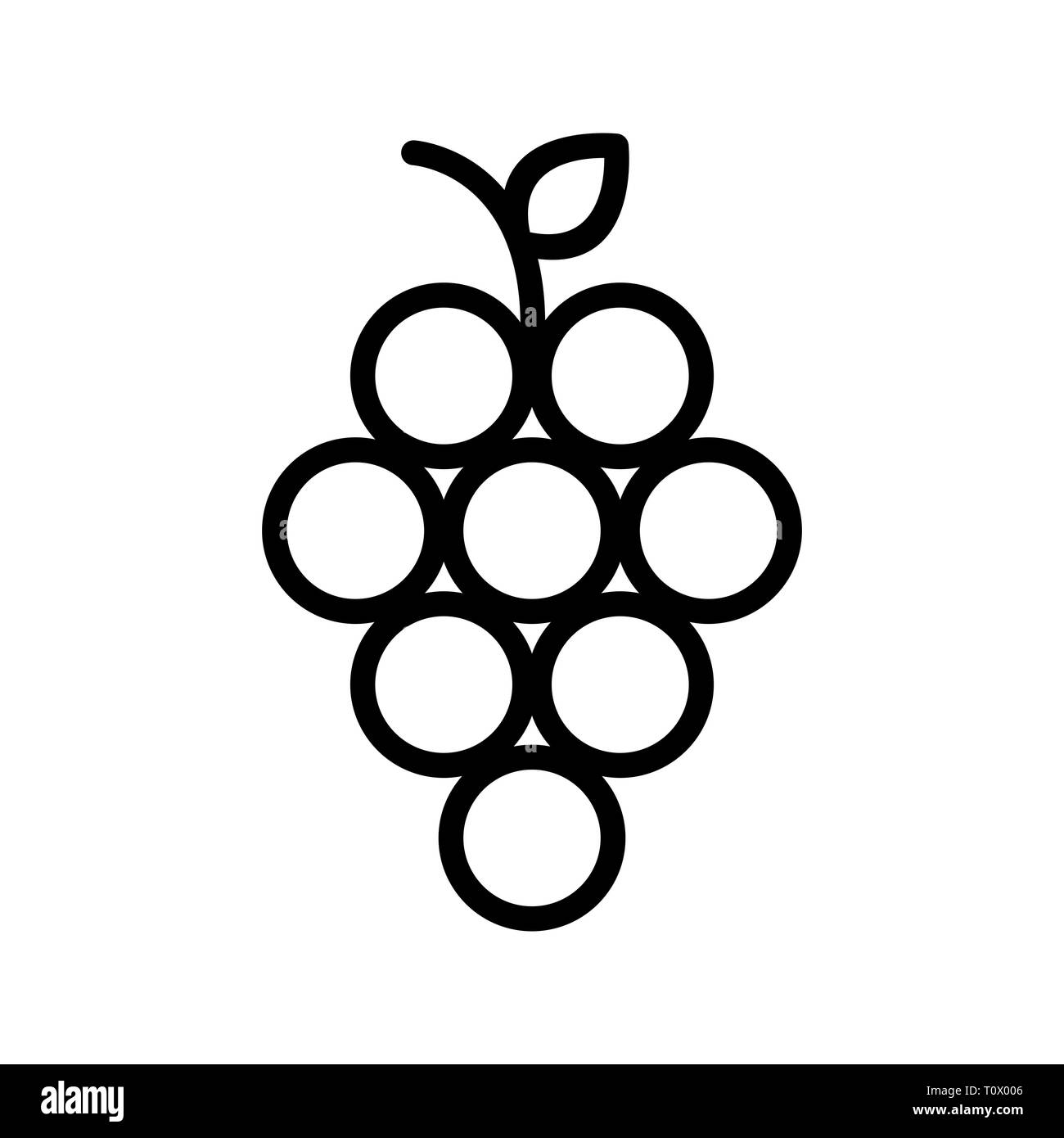 Illustration Grapes Icon Stock Photo - Alamy