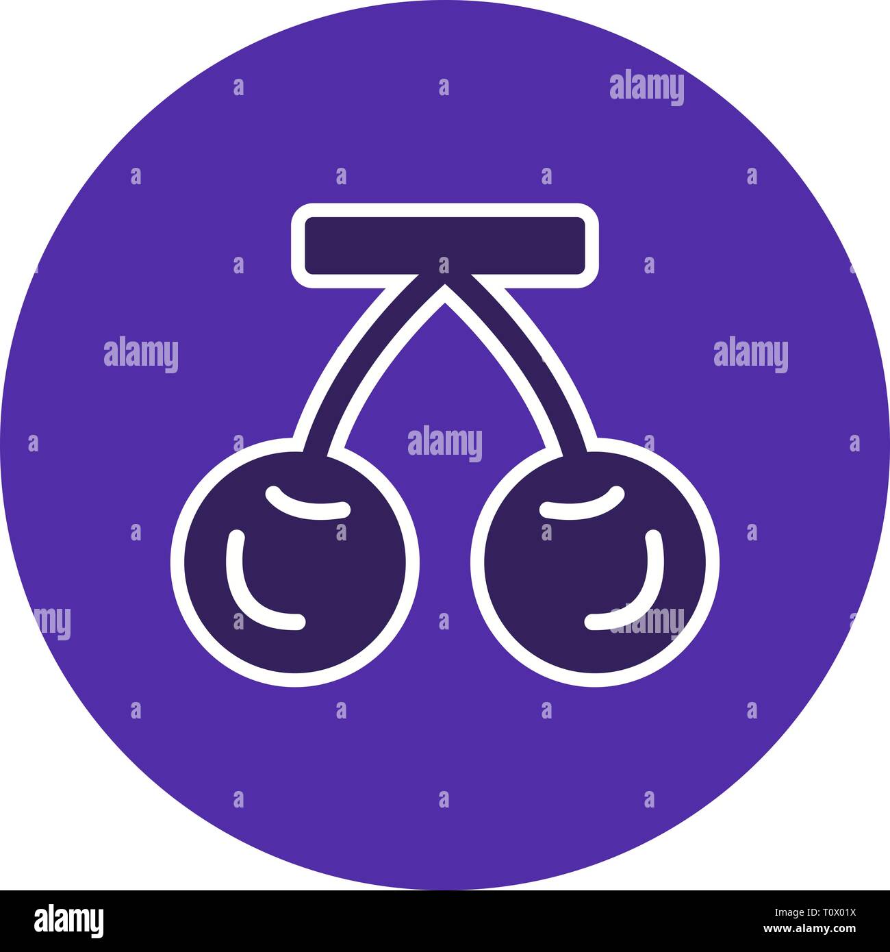 Illustration Cherry Icon Stock Photo - Alamy