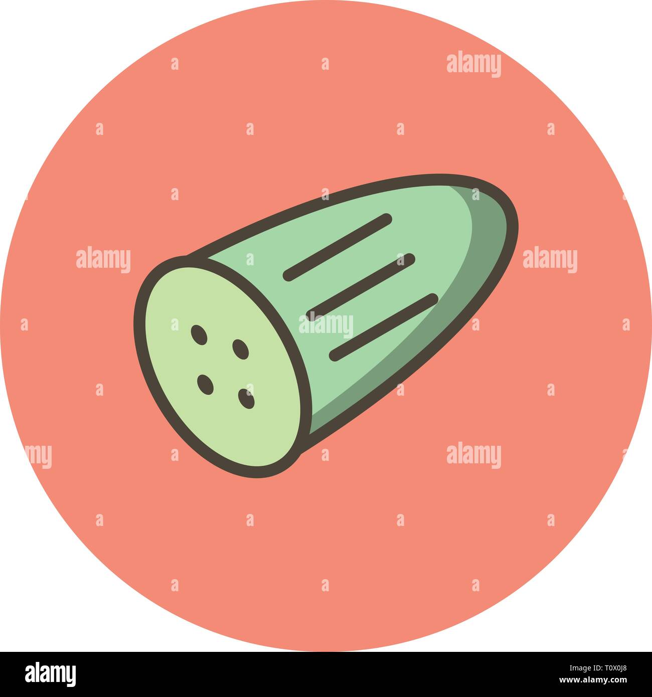 Illustration Cucumber Icon Stock Photo - Alamy