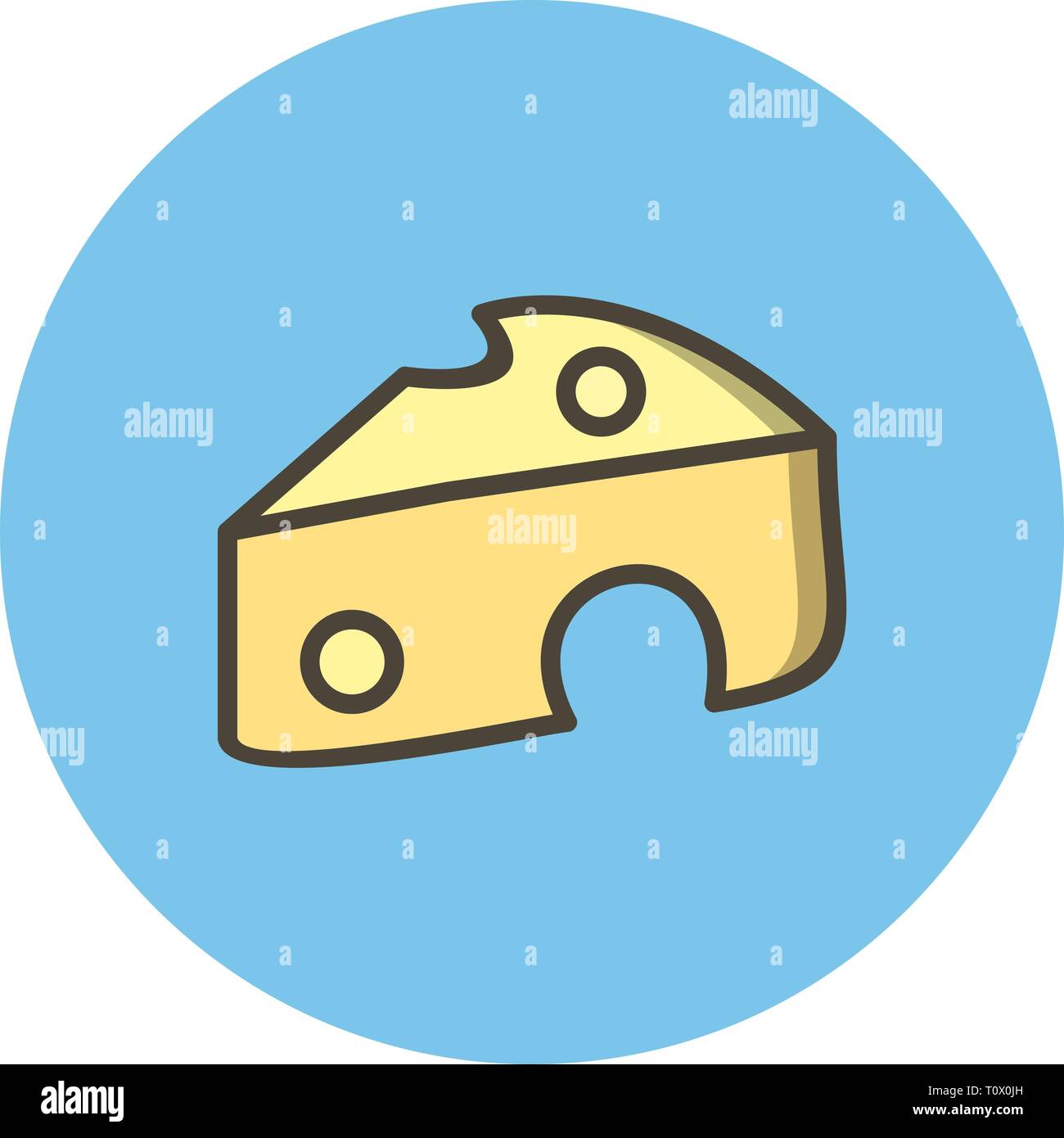 Illustration Cheese Icon Stock Photo - Alamy