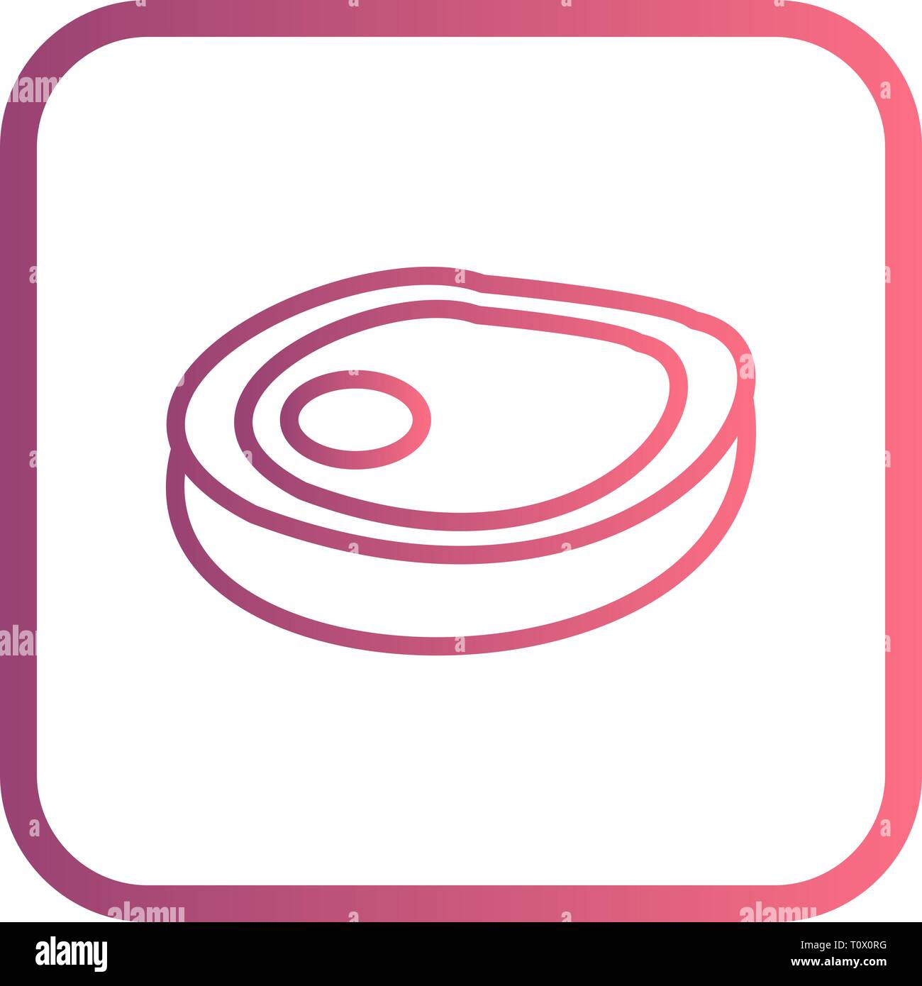Illustration Steak Icon Stock Photo - Alamy