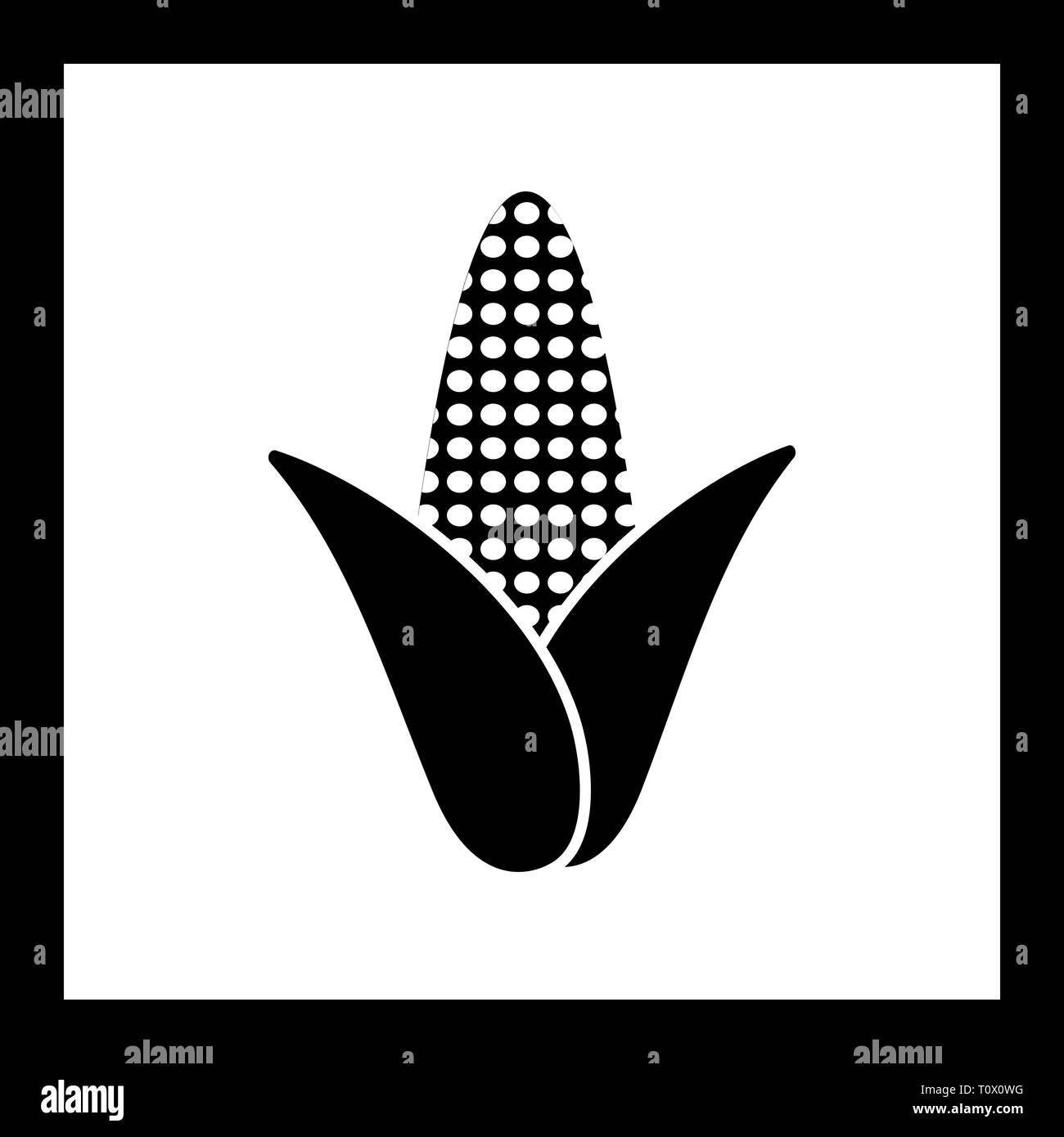 Illustration Corn Icon Stock Photo - Alamy