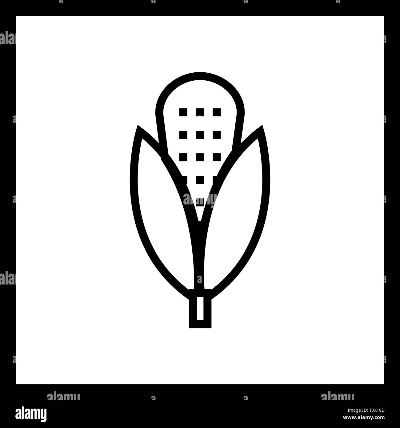 Illustration Corn Icon Stock Photo - Alamy