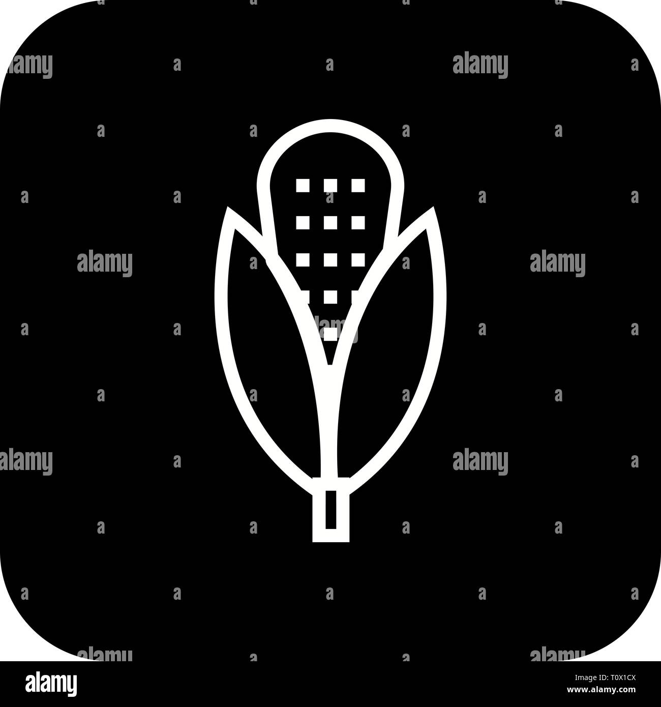 Illustration Corn Icon Stock Photo - Alamy