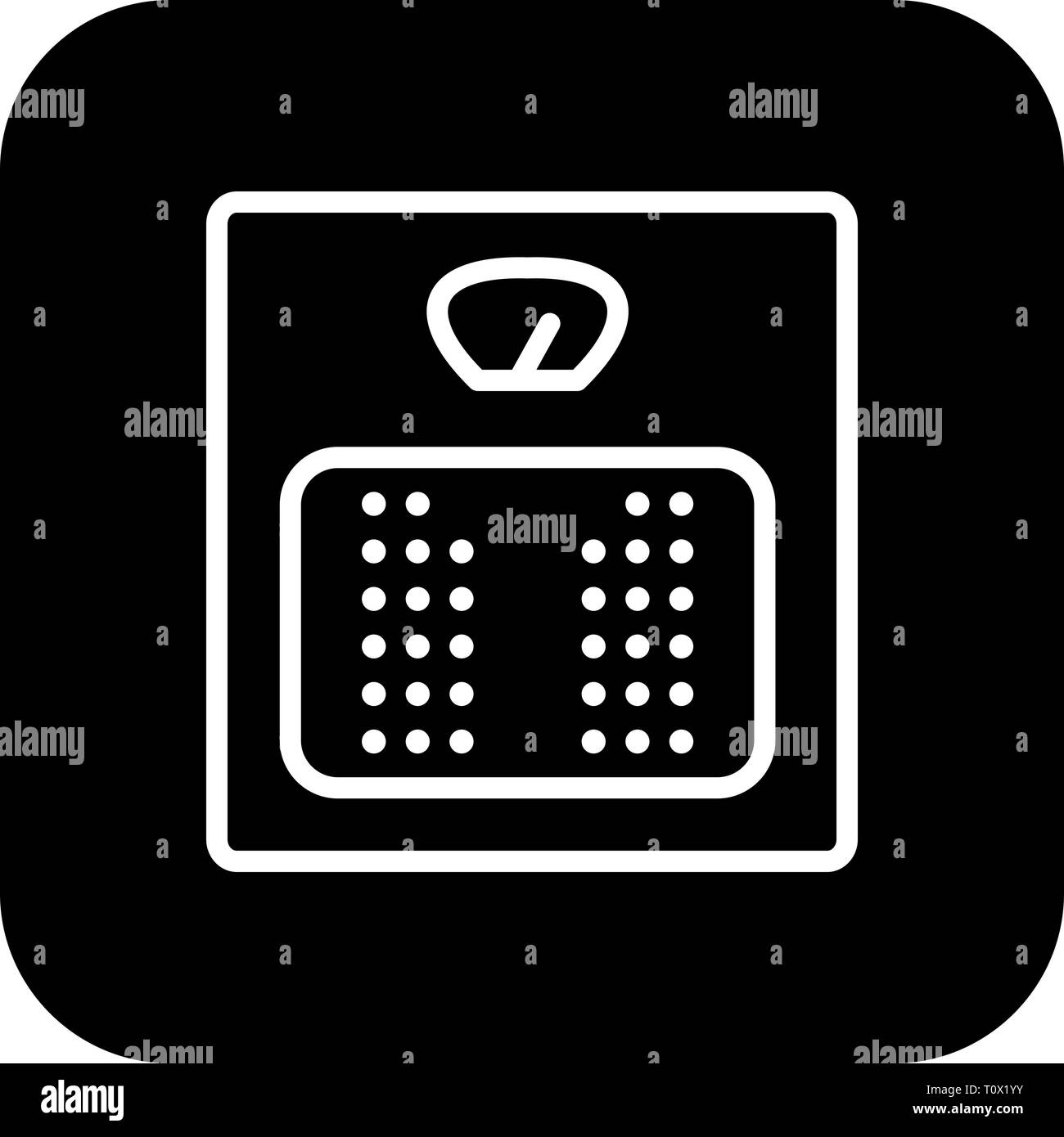 Illustration Weight Machine Icon Stock Photo - Alamy