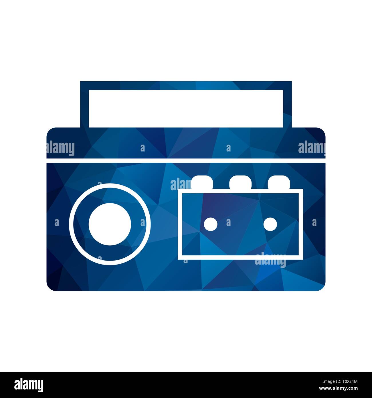 Illustration Cassette Player Icon Stock Photo - Alamy