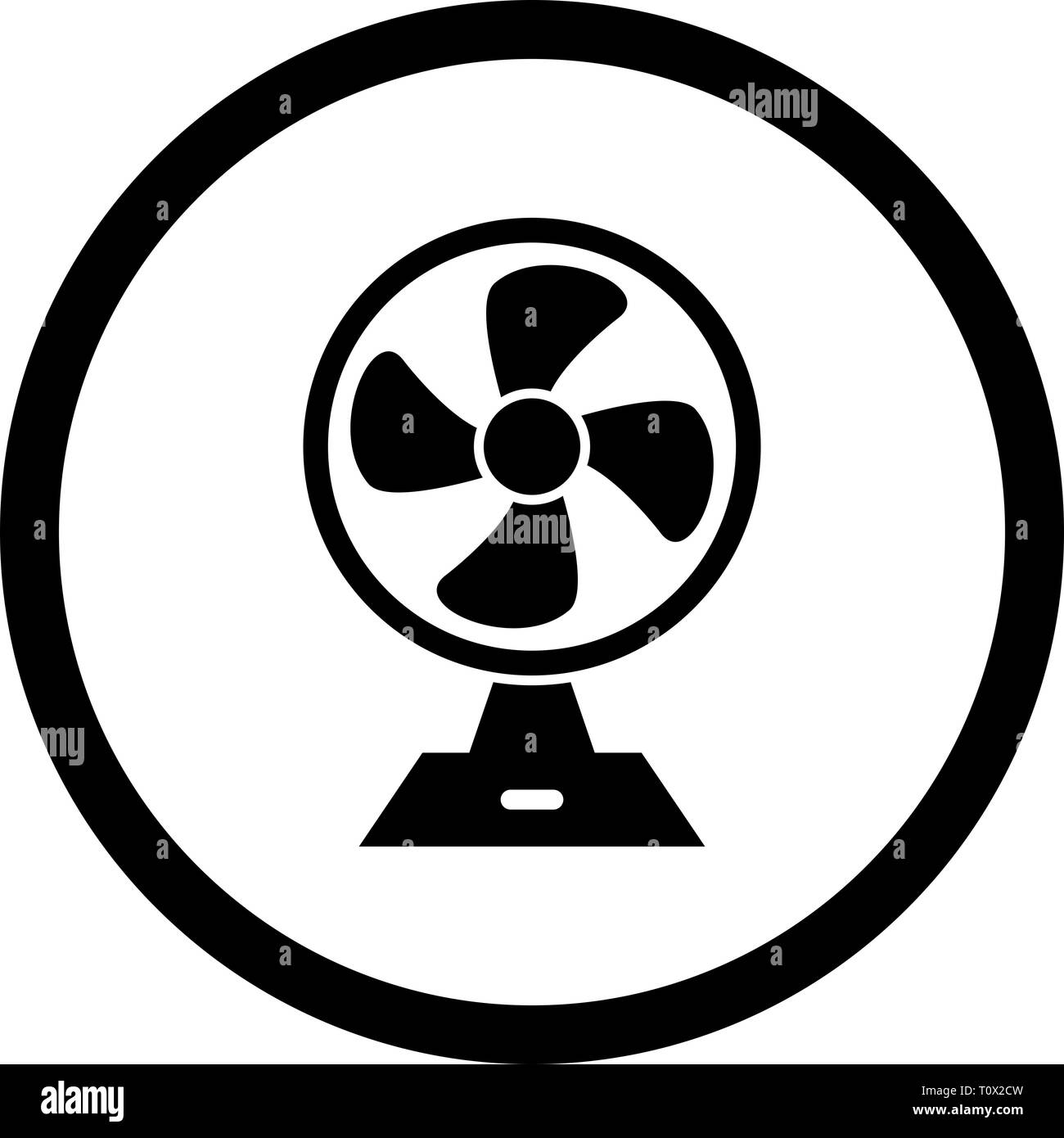 Illustration Charging Fan Icon Stock Photo - Alamy