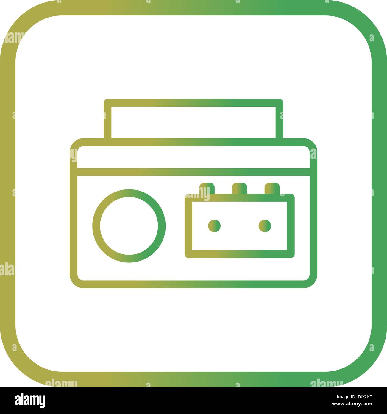 Illustration Cassette Player Icon Stock Photo - Alamy