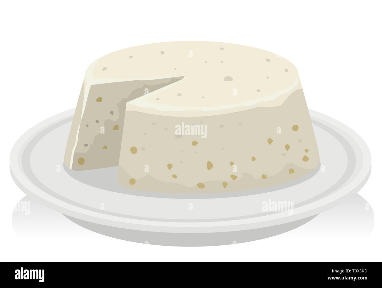 Illustration of Halva with Nuts on Plate Stock Photo - Alamy