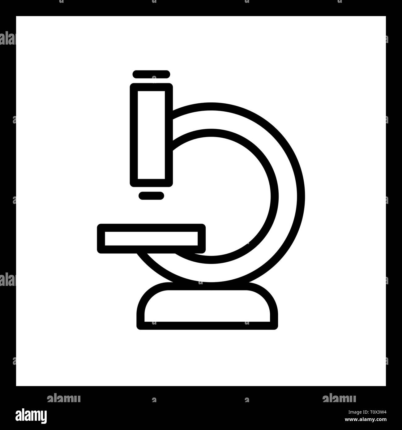Illustration Microscope Icon Stock Photo - Alamy