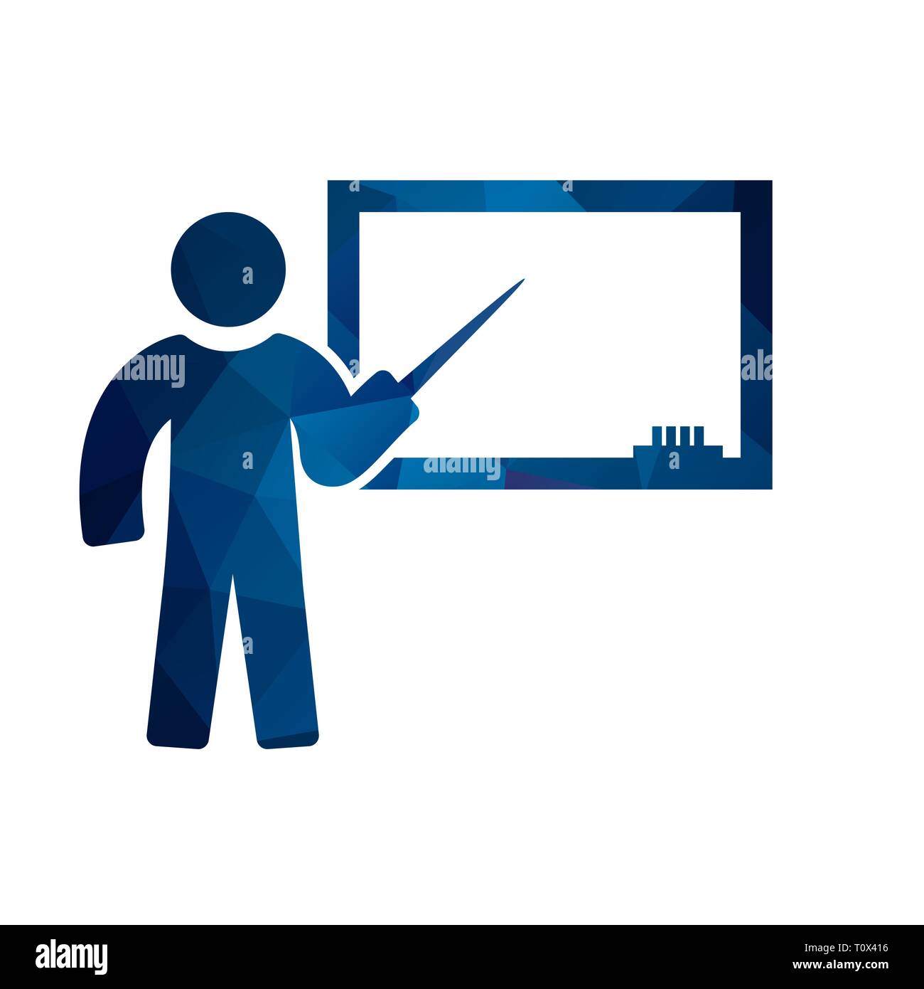 Illustration Teaching Icon Stock Photo - Alamy