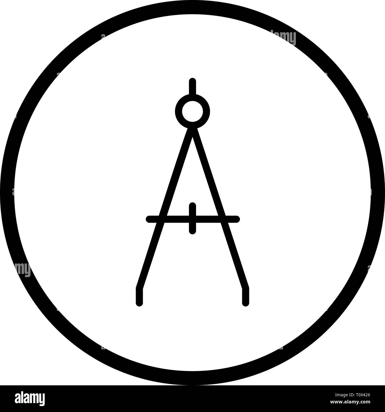 Illustration Compass Icon Stock Photo - Alamy
