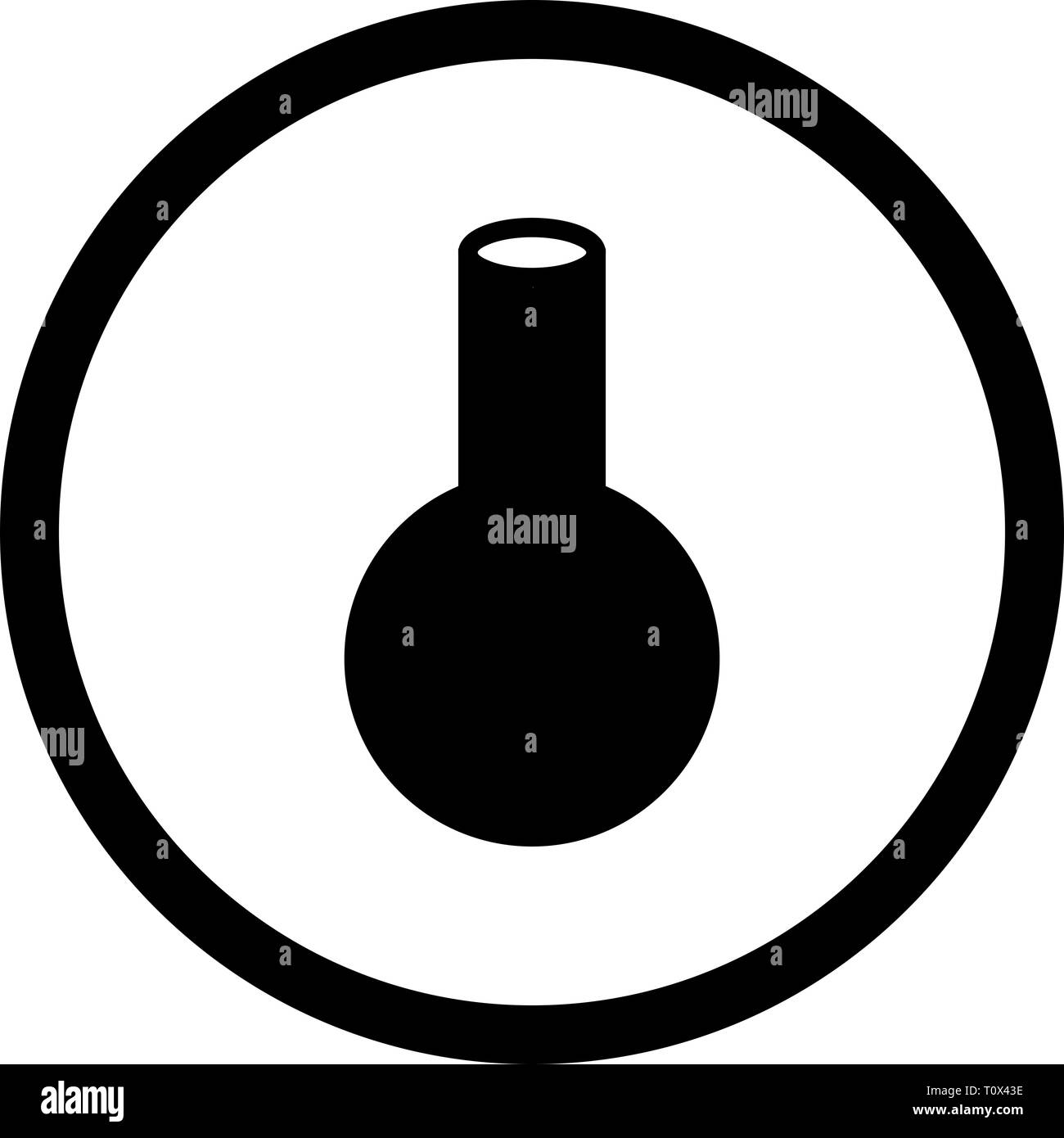 Chemical laboratory flask icon circle hi-res stock photography and ...