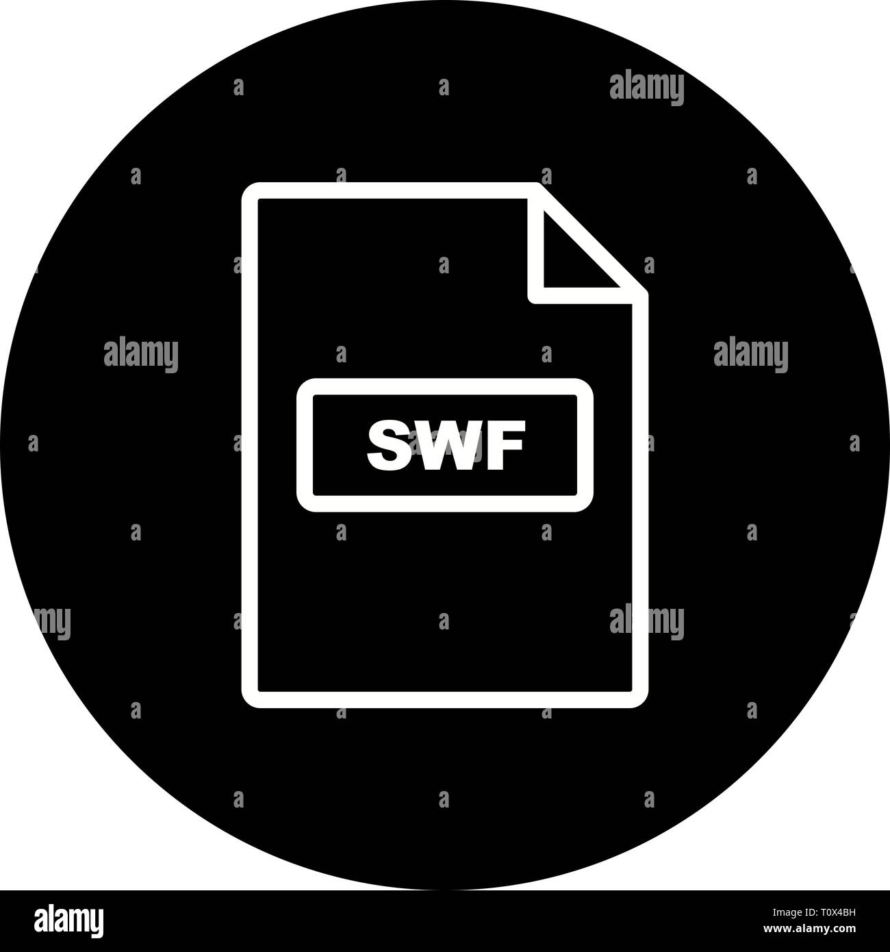 Illustration SWF Icon Stock Photo - Alamy